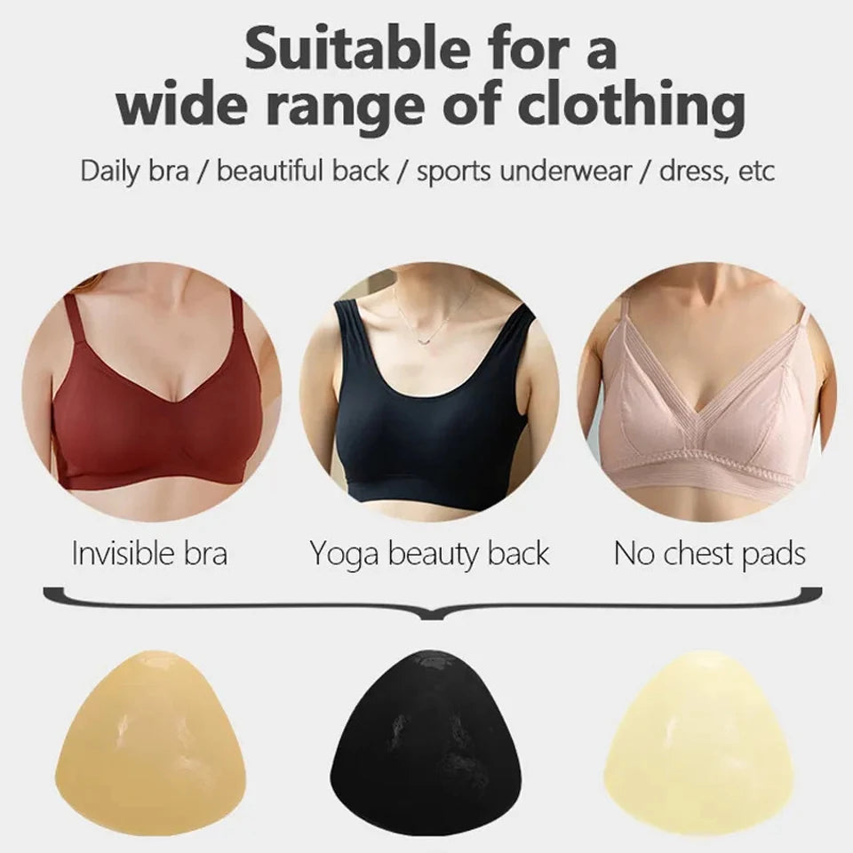 Double Sided Adhesive Sticky Bra Inserts Push Up Thick Sponge Breast Lift Pads Swimsuit Bikini Cup Enhancer