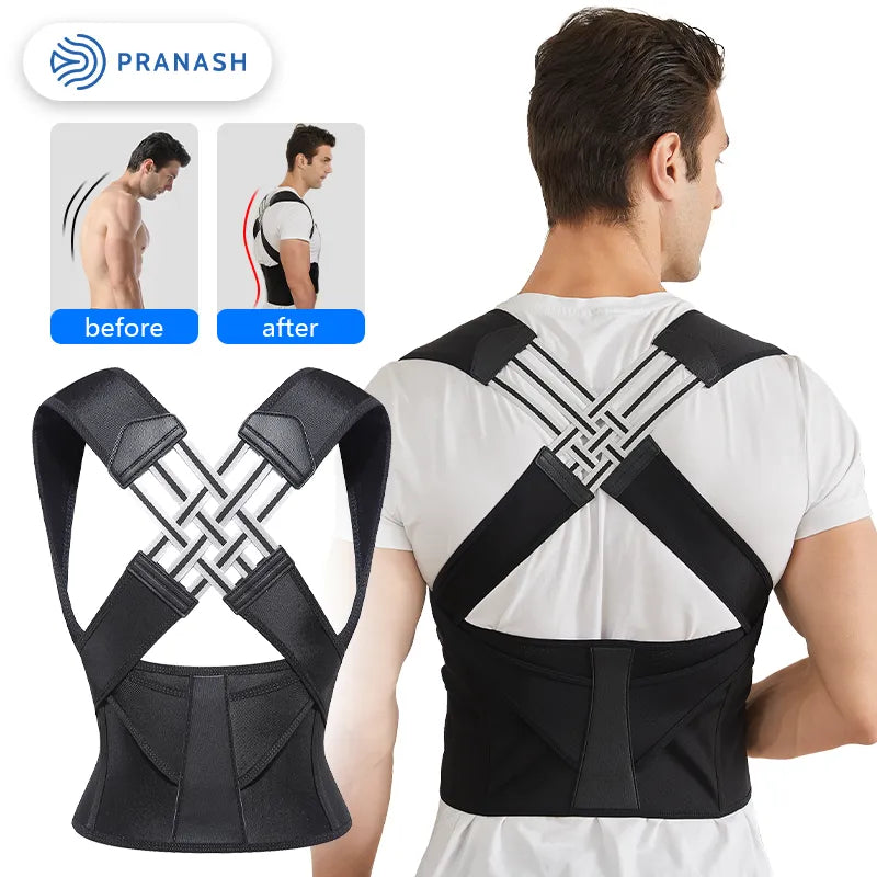 Dropshipping Stock Adjustable Back Posture Corrector Belt Women Men Prevent Slouching Relieve Pain Posture Corrector