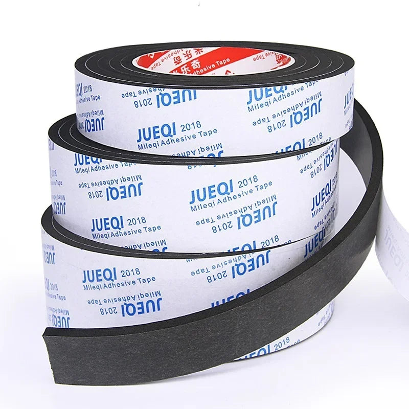 EVA Sponge Anti-collision Strip Tape Double-sided Strong Self-adhesive Tape Door Frame Gap Sealing Strip Black Foam Glue Tapes