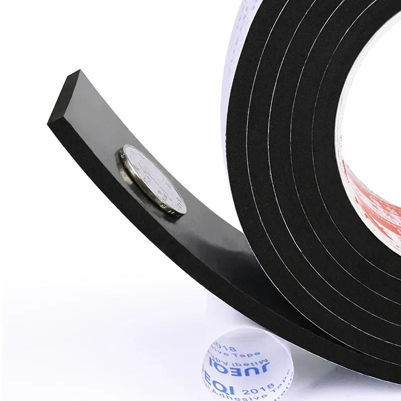 EVA Sponge Anti-collision Strip Tape Double-sided Strong Self-adhesive Tape Door Frame Gap Sealing Strip Black Foam Glue Tapes