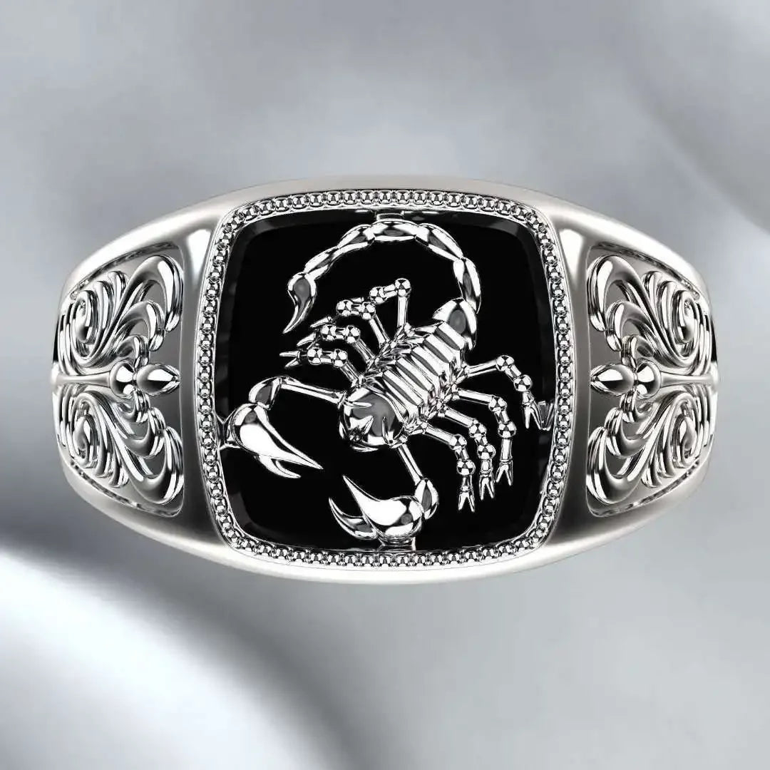 Fashion Milangirl Top-quality Gothic Punk  Scorpion Male Retro Ring for Man  Pattern Rings  Men Jewelry  Whole Sale