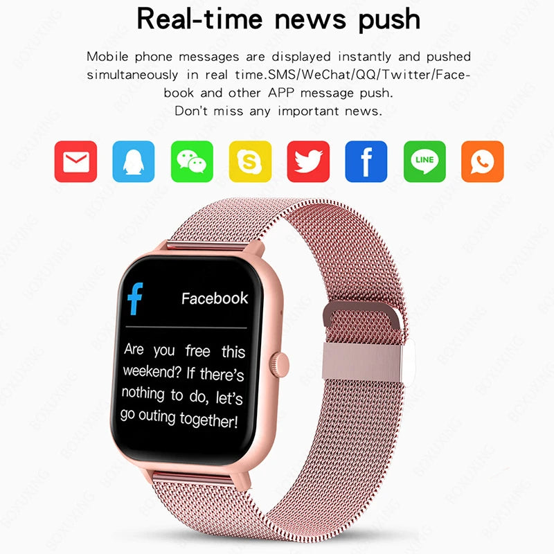 For Xiaomi Huawei Samsung 2023 New Smart Watch Men Women Heart Rate Blood Pressure Fitness Tracker Bluetooth Call Smartwatch Man