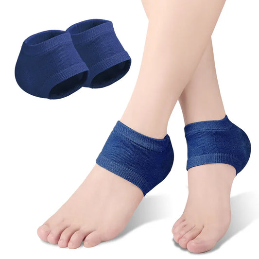 Gel Silicone Heel Protector Sleeve Heel Pads Heel Cups Plantar Fasciitis Support Feet Care Skin Repair Cushion Half-yard Socks