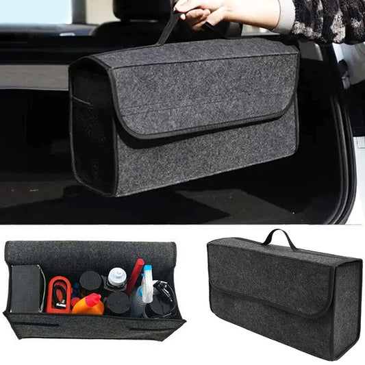 Gray Car Organizer Bag Car Trunk Organizer Anti Slip Compartment Boot Storage Organizer Tool Car Storage Bag Organizer for Trunk