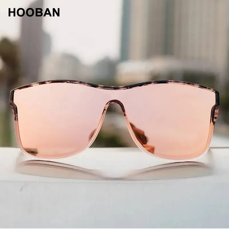 HOOBAN 2023 New Square Polarized Sunglasses Men Women Fashion Square Male Sun Glasses Brand Design One-piece Lens Shades UV400