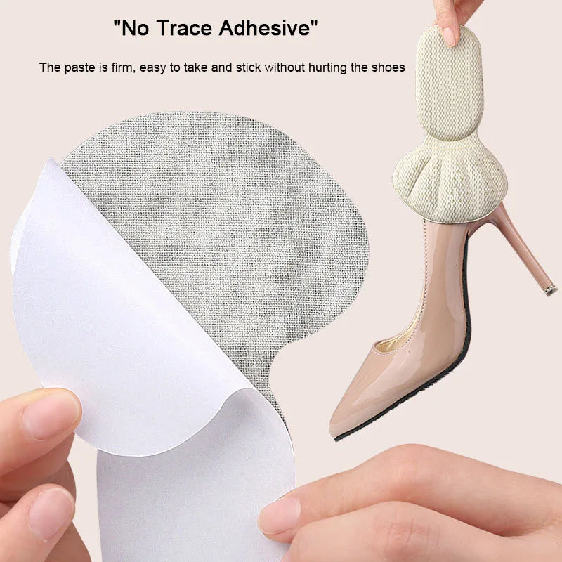 Heel Stickers Sneakers Heel Protection Pads Pain Relief Shoe Size Reducer Half Cushion Heel Inserts T-Shaped Shoe Foot Care Pad