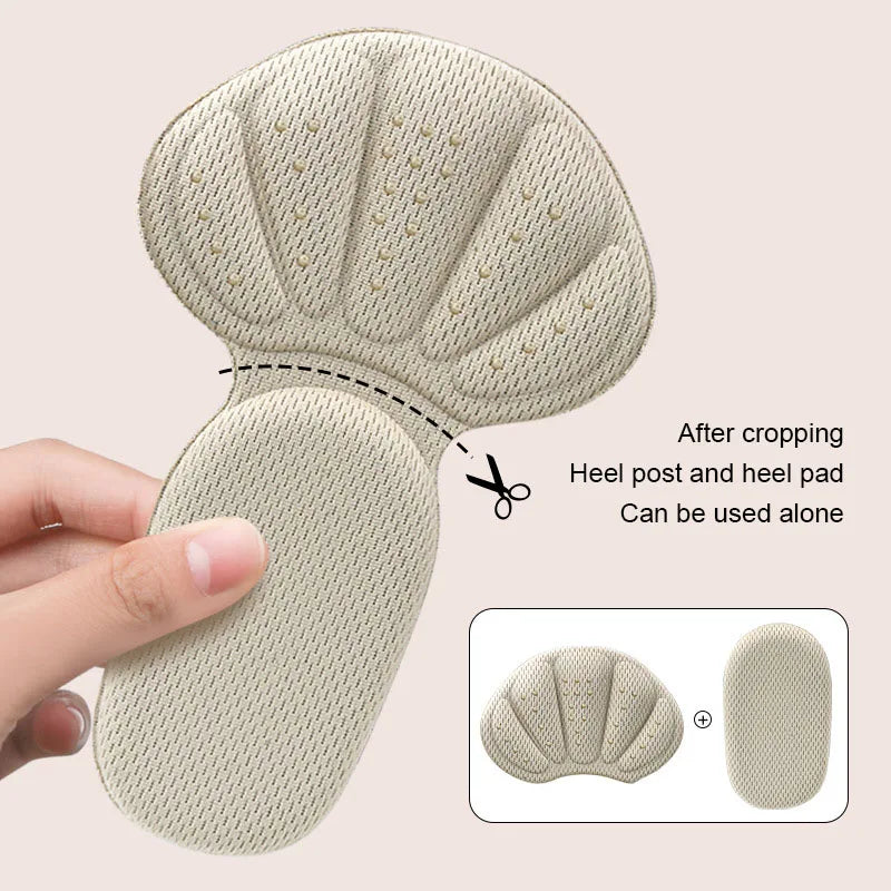 Heel Stickers Sneakers Heel Protection Pads Pain Relief Shoe Size Reducer Half Cushion Heel Inserts T-Shaped Shoe Foot Care Pad