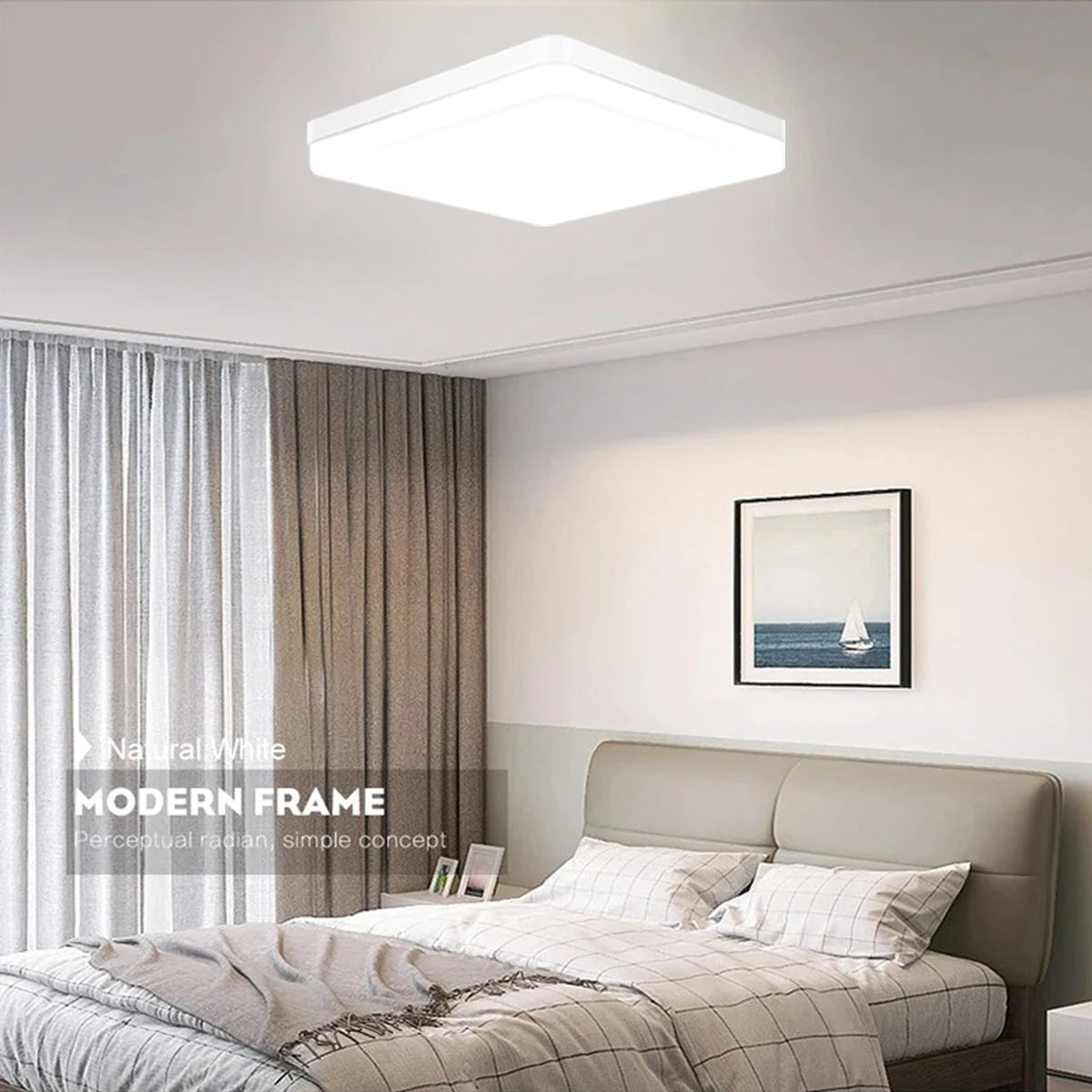 IRALAN  Square LED Ceiling Light Bedroom Light Neutral White Cool White Warm White 48W 36W 24W 18W LED Ceiling Light