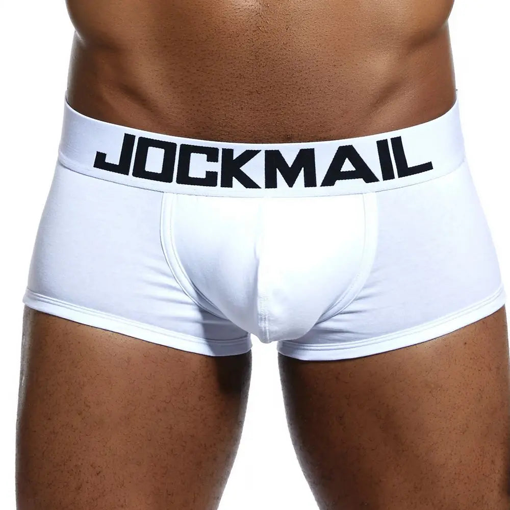 JOCKMAIL Sexy Men's Cotton Panties Boxer Male Underwear Solid Men's Shorts Breathable Underwear Striped Boxer shorts  men boxer