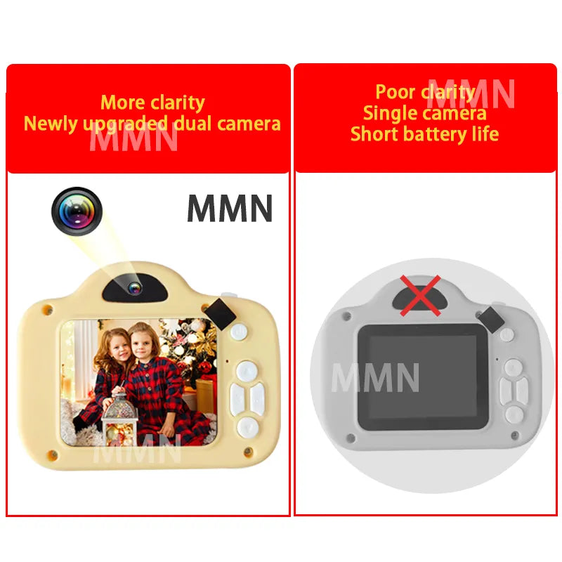 Kids Camera Digital Dual Camera HD 1080P Video Camera Toys Mini Cam Color Display Children Birthday Gift Kids Toys For Kids