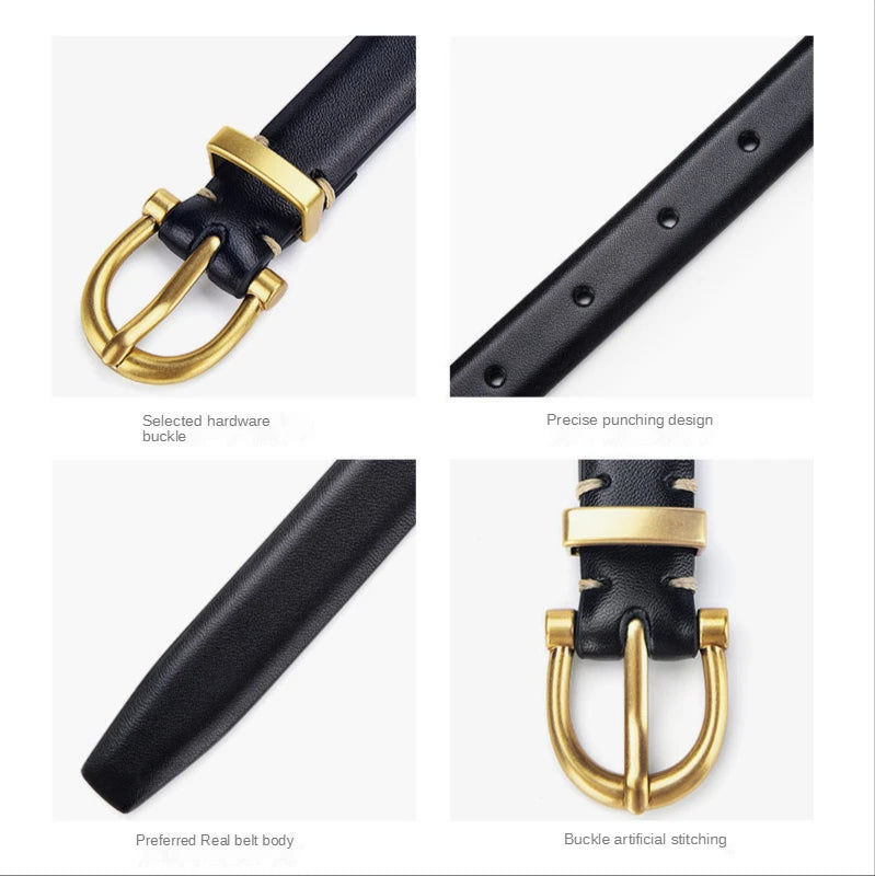 Luxury Designer Women Belt Genuine Leather Female Fashion Metal Belt Buckle Waistband 3 Colors High Quality Trend Belt Lady New