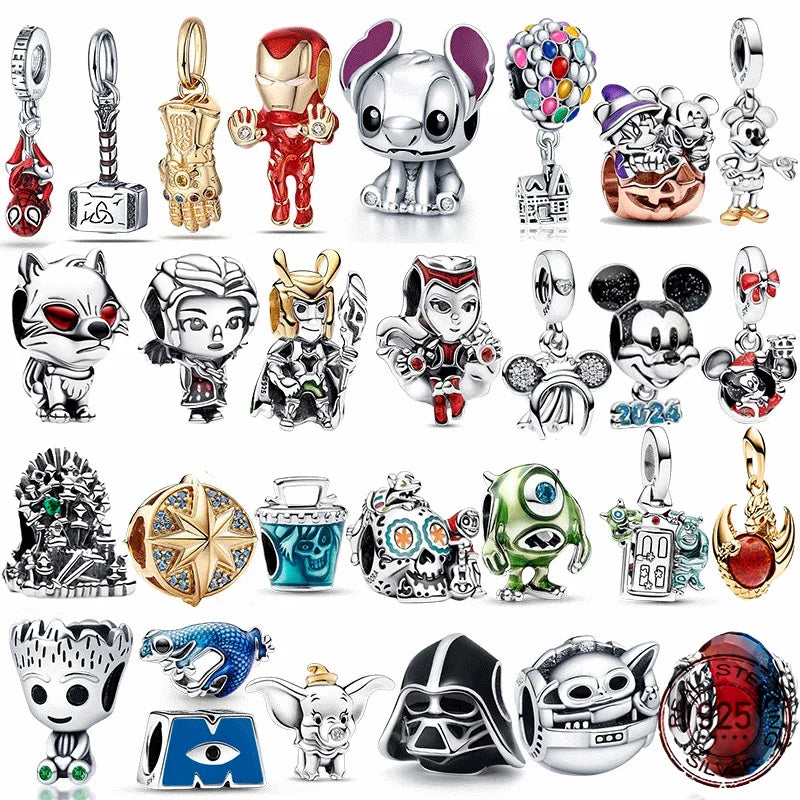 Marvel 100% 925 Sterling Silver Beads are Suitable For Pandora Original Bracelets Women Star Wars Pendants DIY Jewelry Hot New