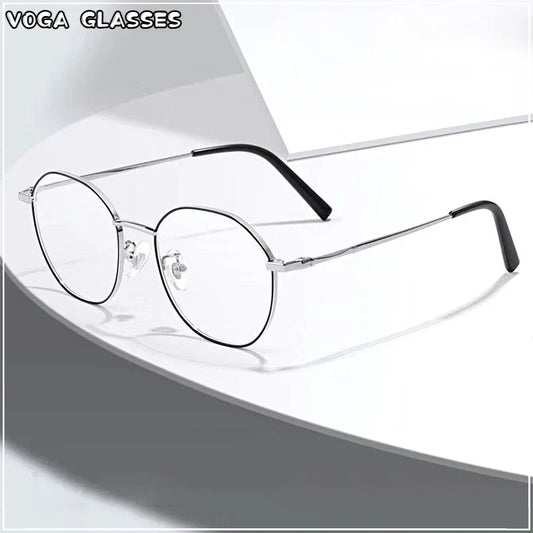 Metal Round Anti Blue Light Glasses Women Men Classic Square Eyeglasses Frames Transparent Computer Glasses Oculos Feminino