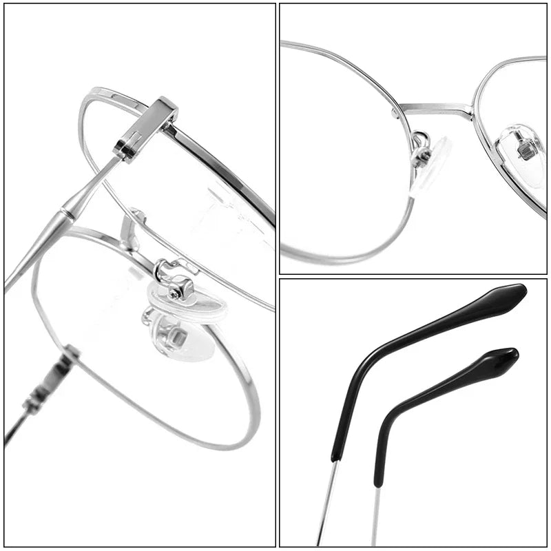 Metal Round Anti Blue Light Glasses Women Men Classic Square Eyeglasses Frames Transparent Computer Glasses Oculos Feminino