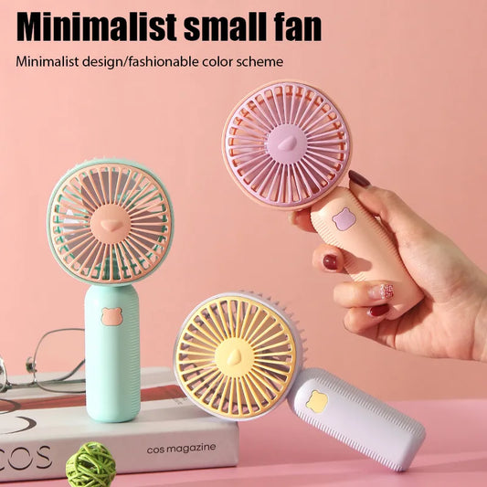 Mini Portable Fans Handheld USB Rechargeable Fan Air Cooler Outdoor Travel Hand Fans Ventilation Fan