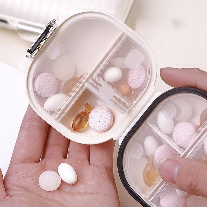 Mini Portable Pill Box Travel for Seven Days Multi Grid Split Package Pills Tablets Sealed Storage Box pill organizer weekly