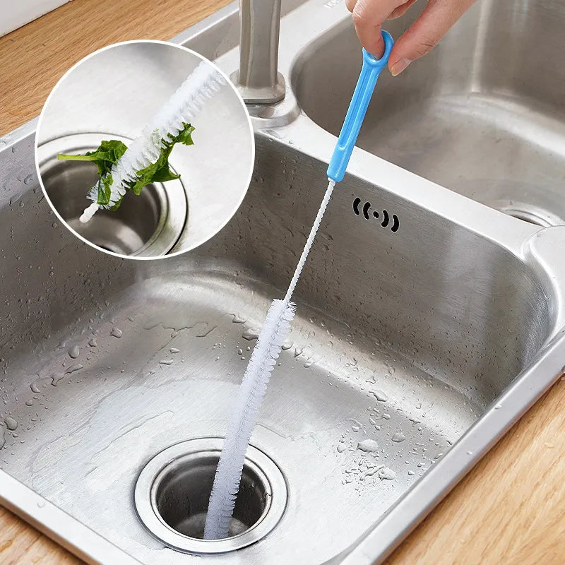 NEW 71CM Pipe Dredging Spiral Brush Sink Drain Overflow Cleaning Brush Bathroom Sewer Hair Catcher Clog Plug Hole Remover Tool