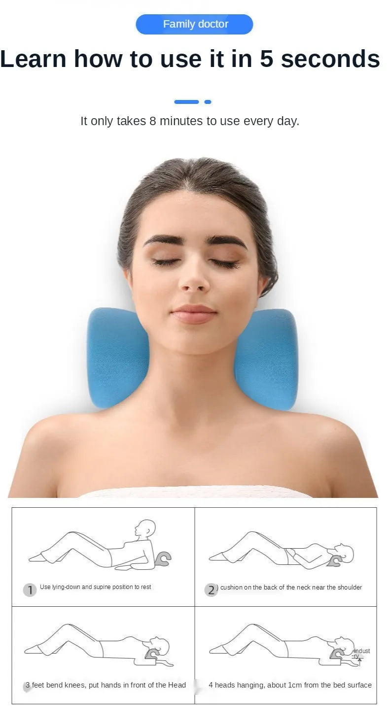 Neck Stretcher Shoulder Massage Cervical Spine Stretch Gravity Muscle Relaxation Traction Pillow Relieve Pain Spine Correction