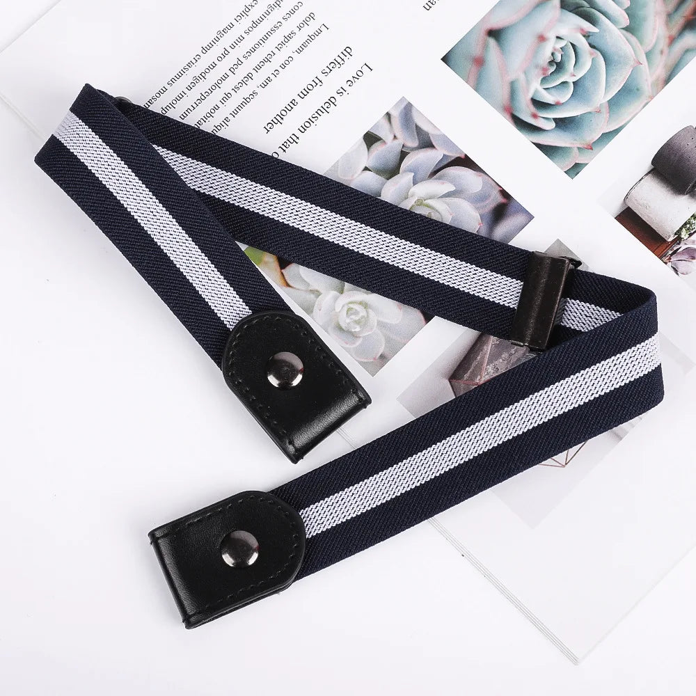 New Adjustable Stretch Elastic Waist Band Invisible Belt Buckle-Free Belts for Women Men Jean Pants Dress No Buckle Easy To Wear