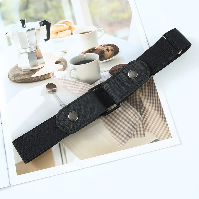 New Adjustable Stretch Elastic Waist Band Invisible Belt Buckle-Free Belts for Women Men Jean Pants Dress No Buckle Easy To Wear