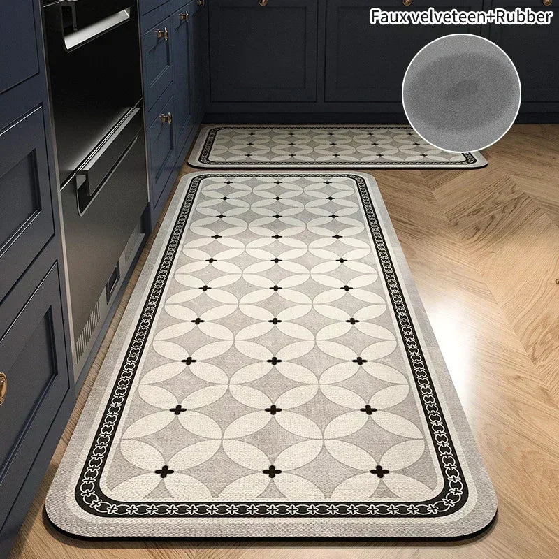 Non-slip Kitchen Mat Diatomite Super Absorbent Floor Mats Kitchen Long Carpets Bathroom Entrance Door Mat Bedroom Long Rugs러그