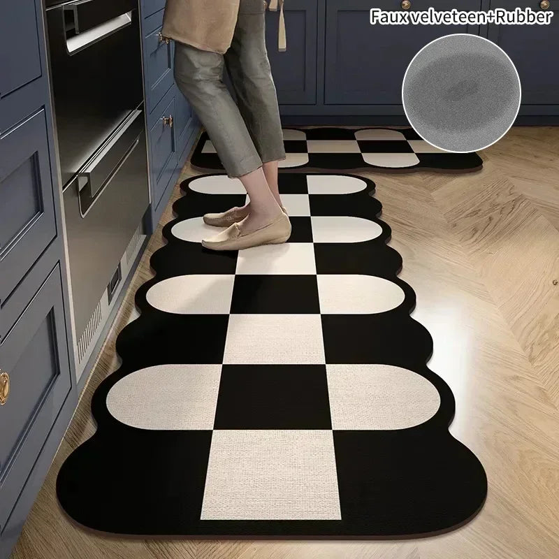 Non-slip Kitchen Mat Diatomite Super Absorbent Floor Mats Kitchen Long Carpets Bathroom Entrance Door Mat Bedroom Long Rugs러그