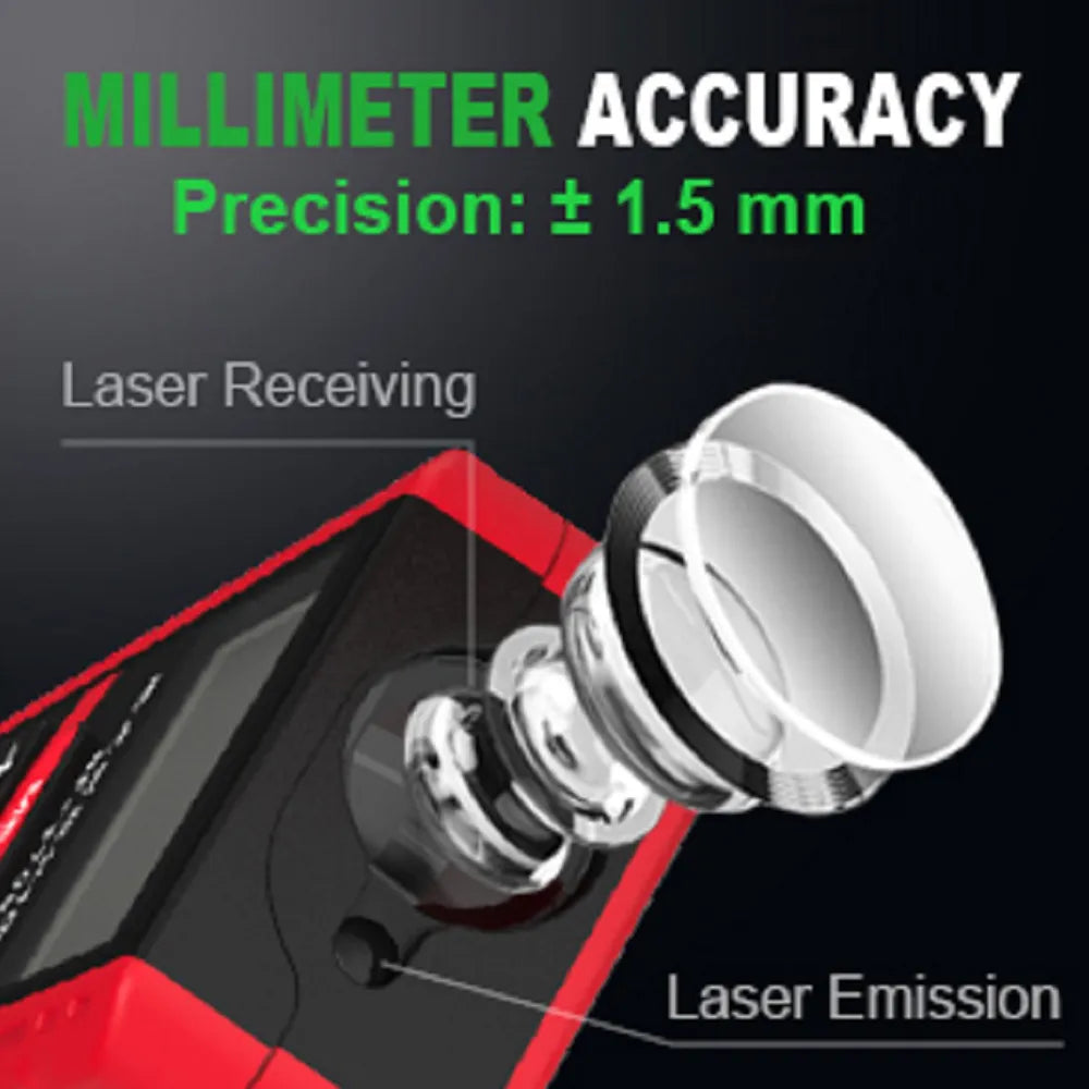 Noyafa NF-271 Laser Distance Meter 40M 80M Rangefinder Tape Range Finder Measure Device Digital Ruler Test Tool