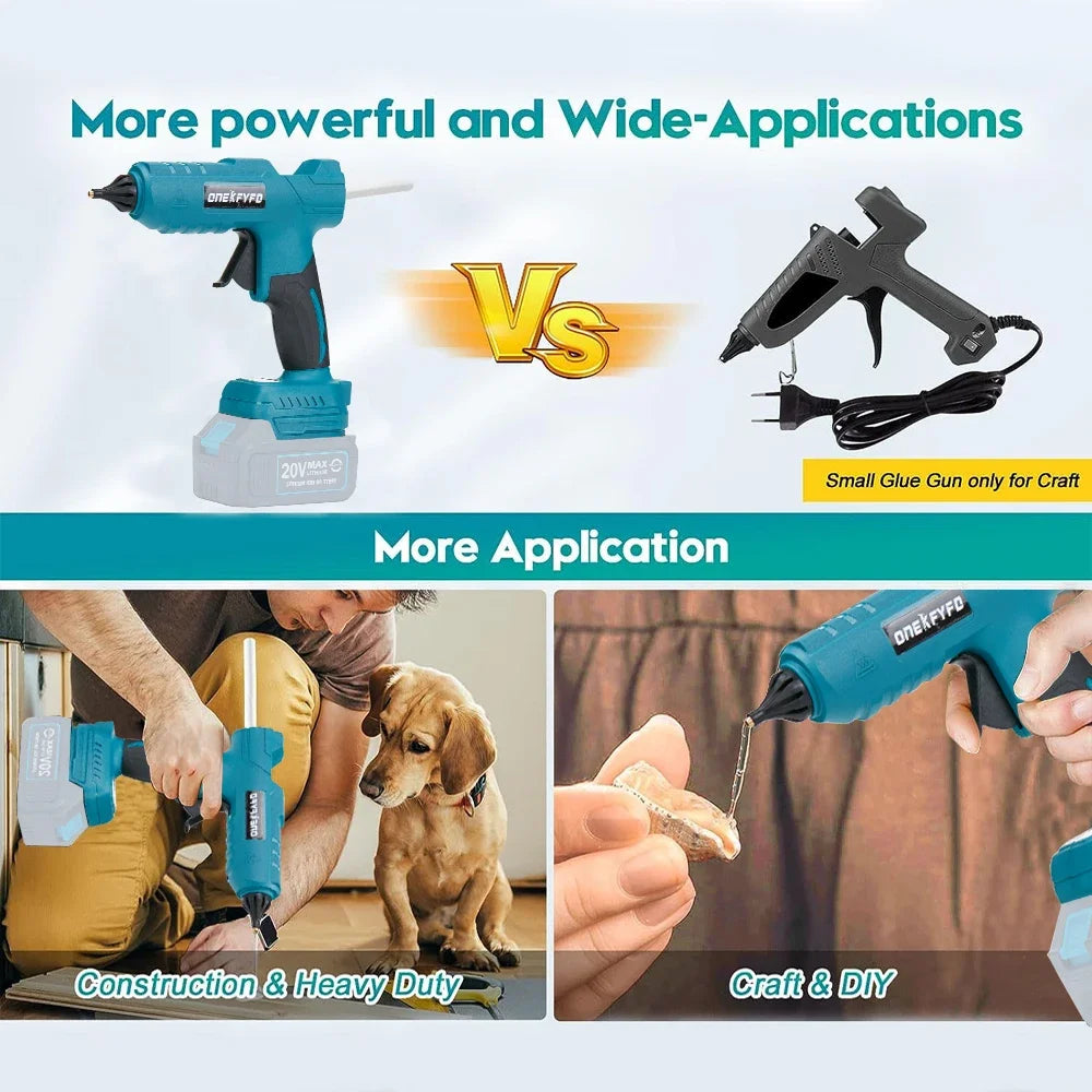 ONEKFYFD For Makita 18V Lithium Battery Cordless Hot Glue Gun Industrial Mini Glue Guns Thermo Electric Repair Tool