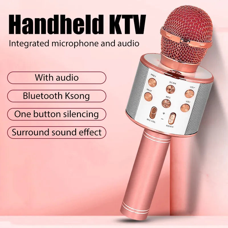 Original Fashion WS858 Bluetooth Wireless Condenser Magic Karaoke Microphone Mobile Phone Player MIC Speaker Record Music