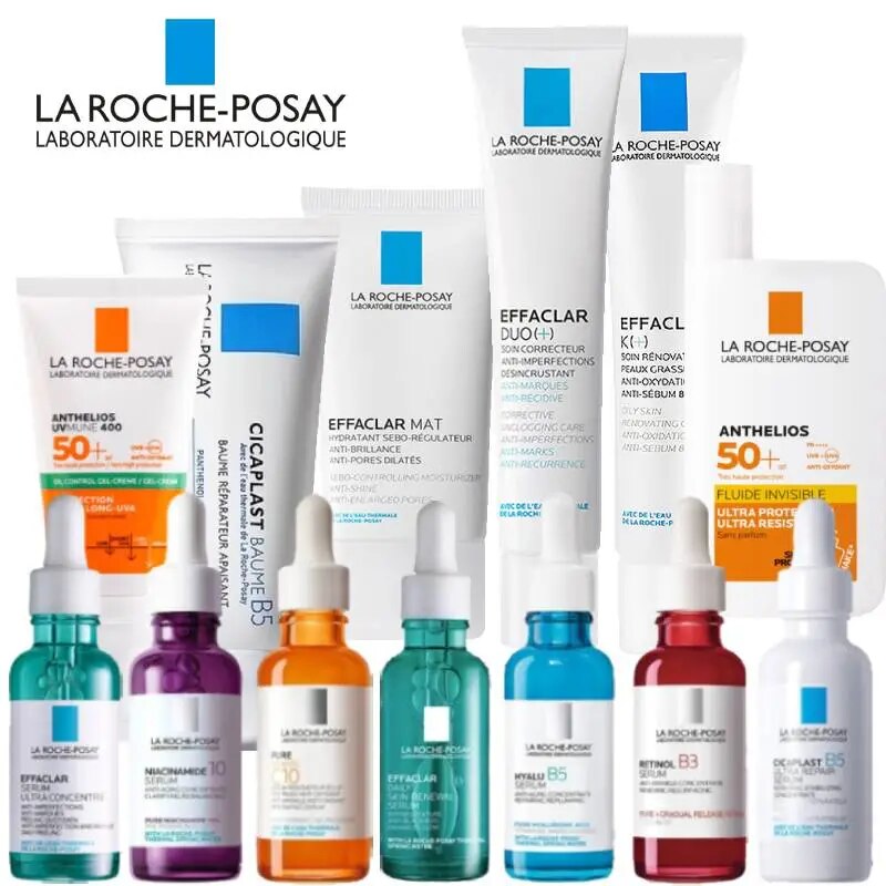 Original LA ROCHE POSAY Skin Care Serum B5 Lotion Set Effaclar Niacinamide Retinol Essence Sunscreen Oil Control Facial Cleanser