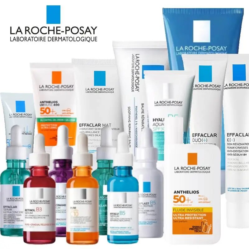 Original LA ROCHE POSAY Skin Care Serum B5 Lotion Set Effaclar Niacinamide Retinol Essence Sunscreen Oil Control Facial Cleanser