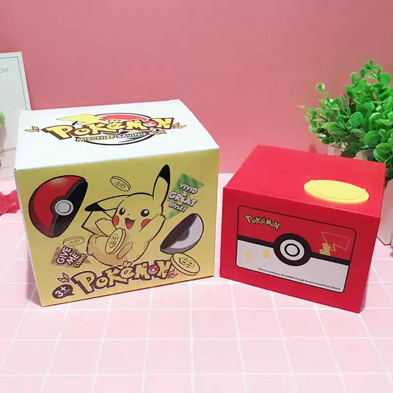 Pokemon Piggy Bank Action Figure Anime Cartoon Pikachu Electronic Plastic Money Box Steal Coin Piggy Bank Pokémon Kid Toys Gift