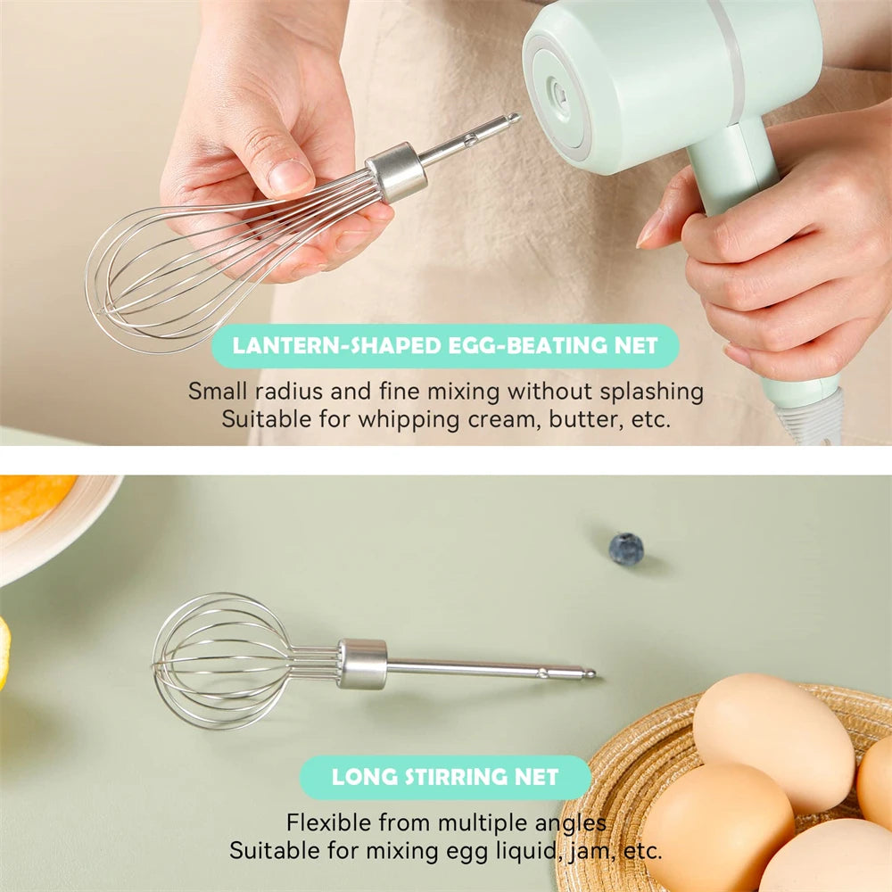 Portable Blender Mixer Kitchen Tools Hand Mixer Electric Food processors set milk frother Egg Beater Cake Baking kneading mixer