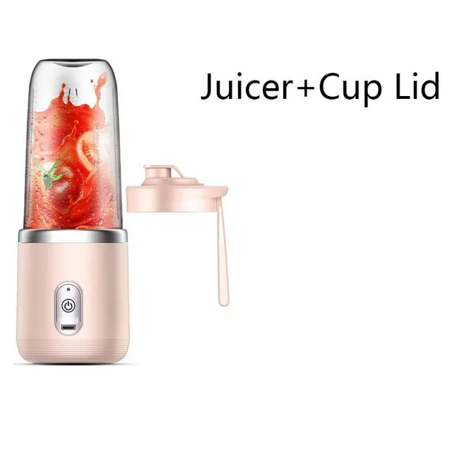 Portable Rechargeable Small Fruit Juicer Automatic Multi-functional Juicer Students Plastic Body High Speed Motor