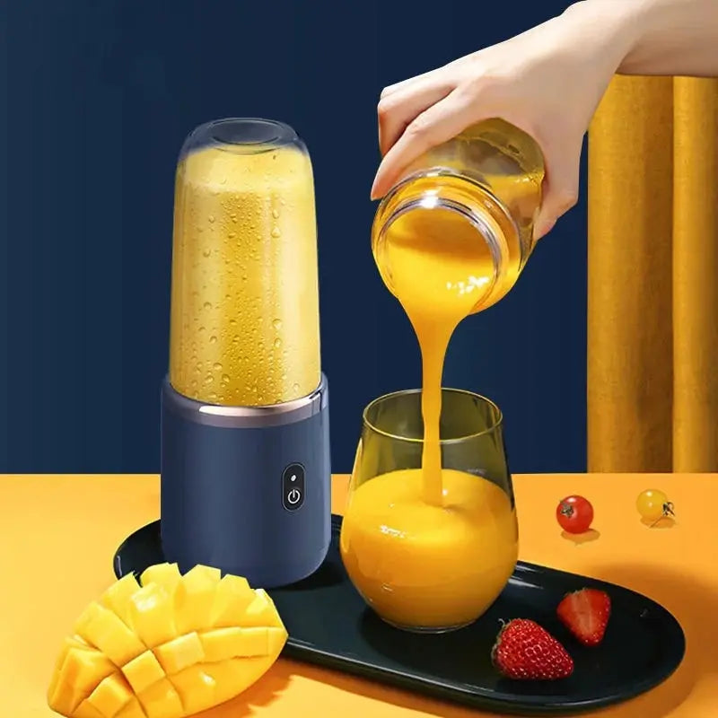 Portable Rechargeable Small Fruit Juicer Automatic Multi-functional Juicer Students Plastic Body High Speed Motor