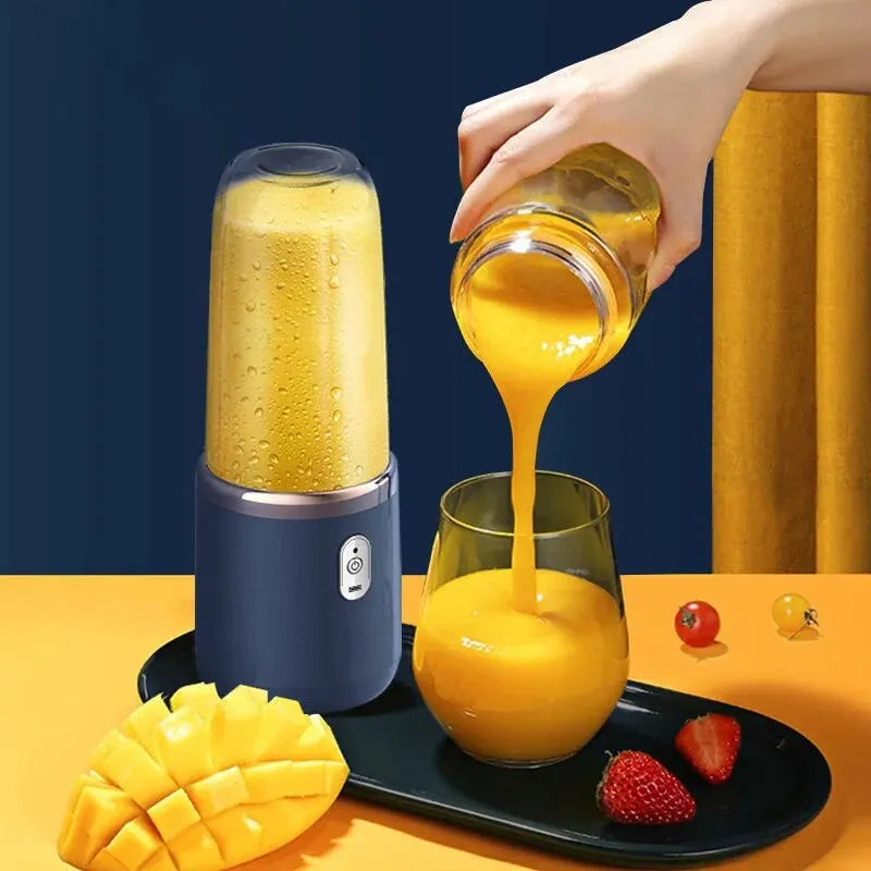 Portable Rechargeable Small Fruit Juicer Automatic Multi-functional Juicer Students Plastic Body High Speed Motor