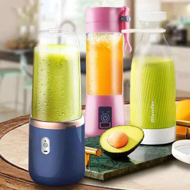 Portable Rechargeable Small Fruit Juicer Automatic Multi-functional Juicer Students Plastic Body High Speed Motor