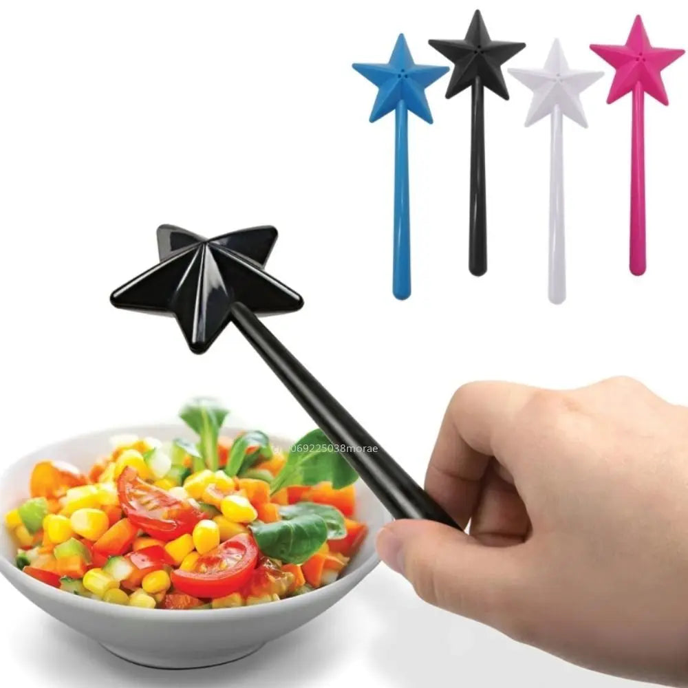 Portable Salt Pepper Shakers  Refillable Magical Star Wand Spice Dispenser Seasoning Shaker Set Kitchen & Dining BBQ Supplies