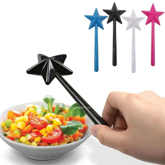 Portable Salt Pepper Shakers  Refillable Magical Star Wand Spice Dispenser Seasoning Shaker Set Kitchen & Dining BBQ Supplies