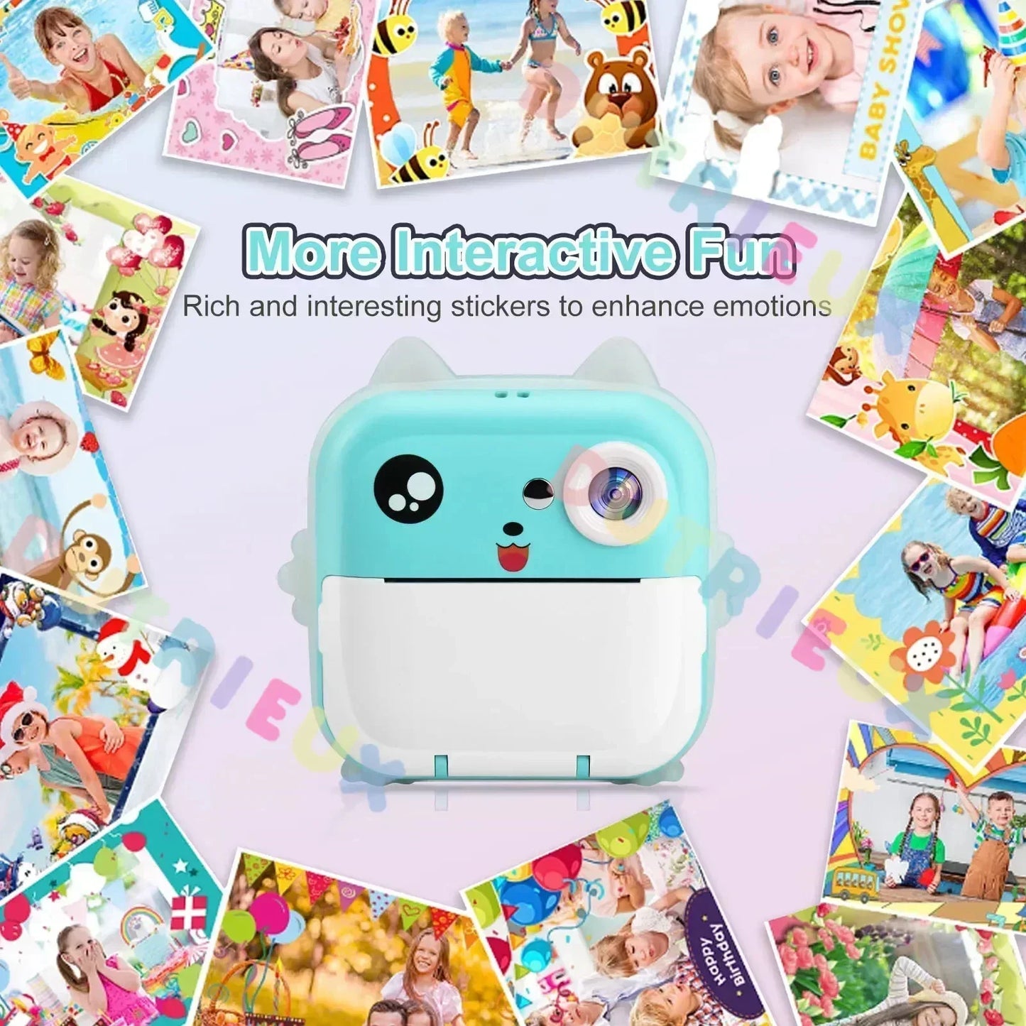 Q5 Kids Camera Instant Print Photo Mini Digital Video Camera for Kids Print Thermal Paper 32G TF Card Educational Toys Gift