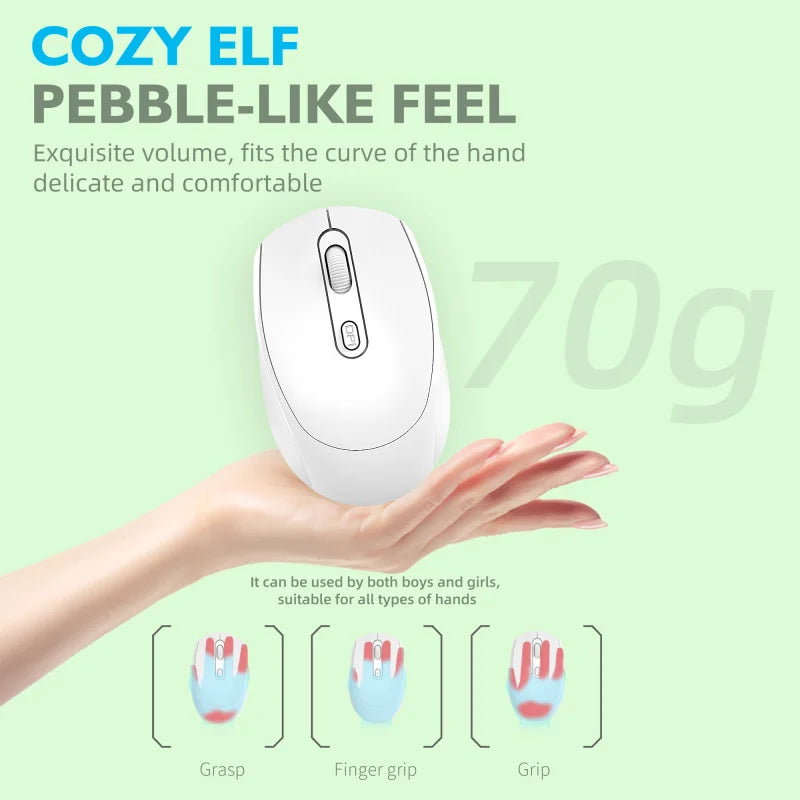 Rechargeable Bluetooth-compatible Wireless Mouse 2.4G Optical Mice with USB RGB 1600DPI Mouse for Computer Laptop PC Mute Mause