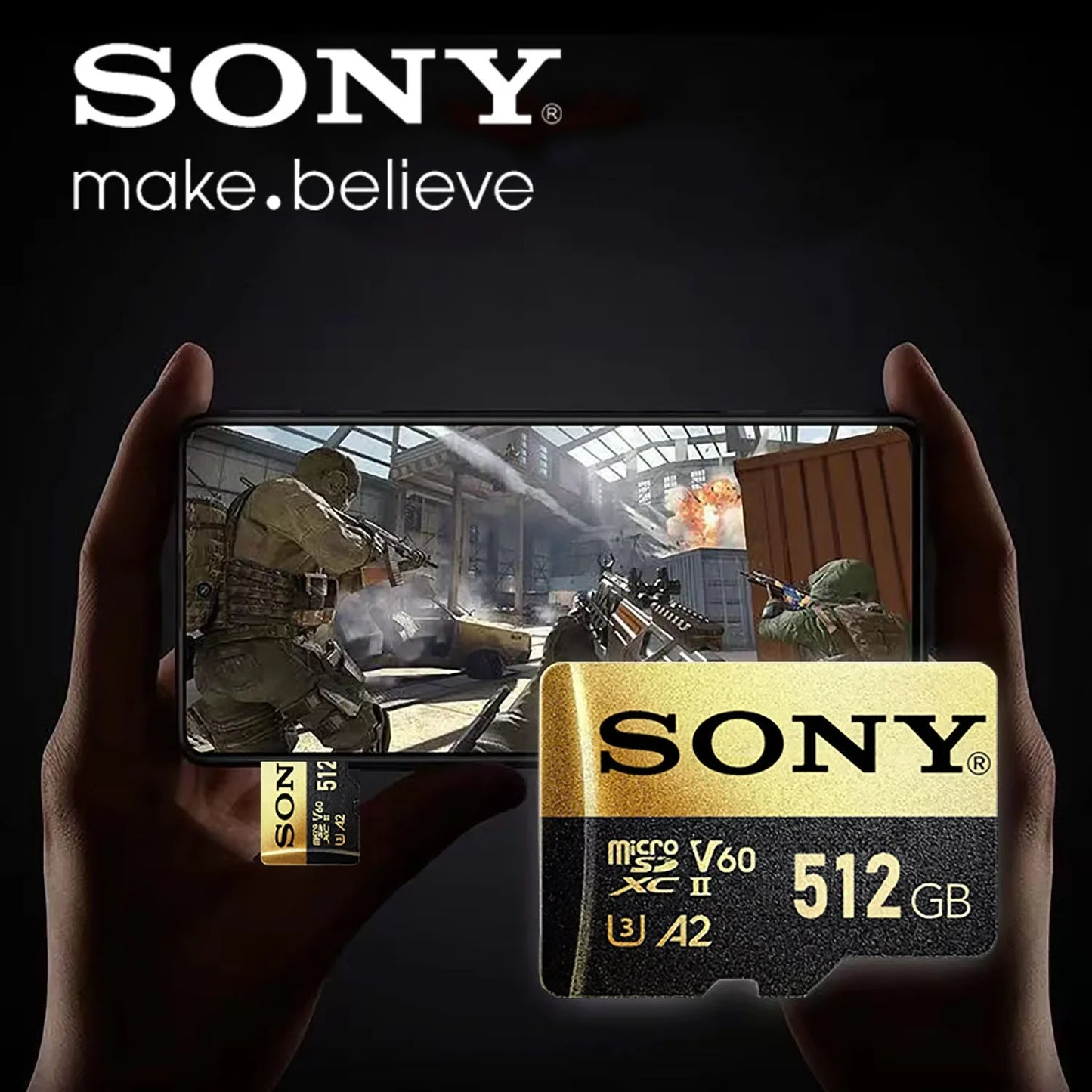 SONY Micro SD Card High Speed SD Memory Card 128GB 256GB 32GB 64GB MicroSD U3 A2 TF Flash Card for Xiaomi Phone Camera table PC