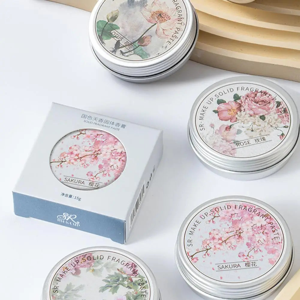 Solid Perfume For Women Portable Solid Balm Long-lasting Fragrances Fresh Elegant Female Solid Perfumes Body Aroma Gifts