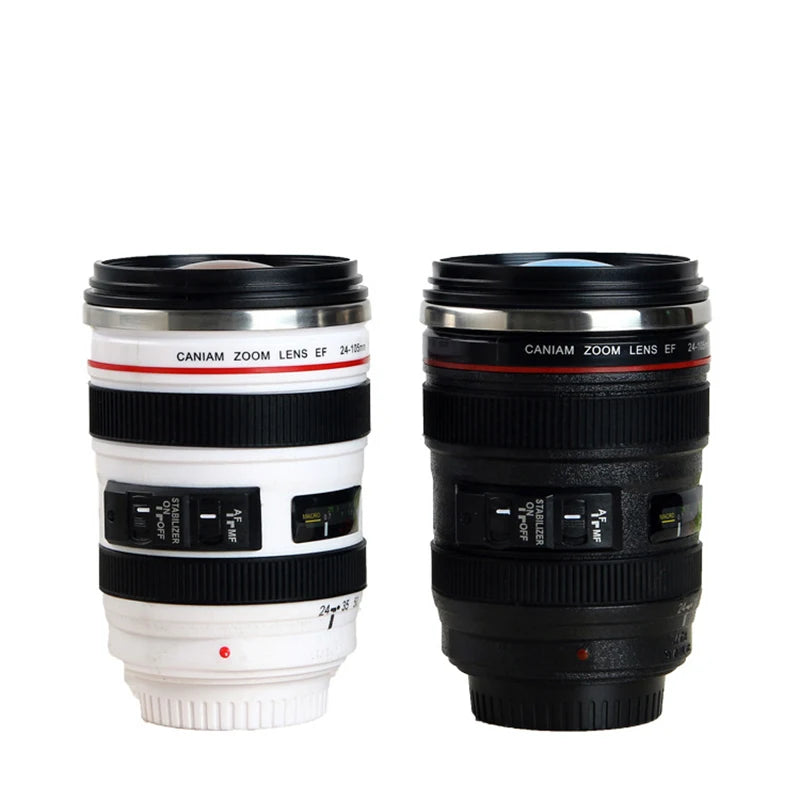 Stainless Steel Camera EF24-105mm Coffee Lens Mug White Black Coffee Mugs Unique Cup Gift
Coffee Cups canecas tazas vaso caf