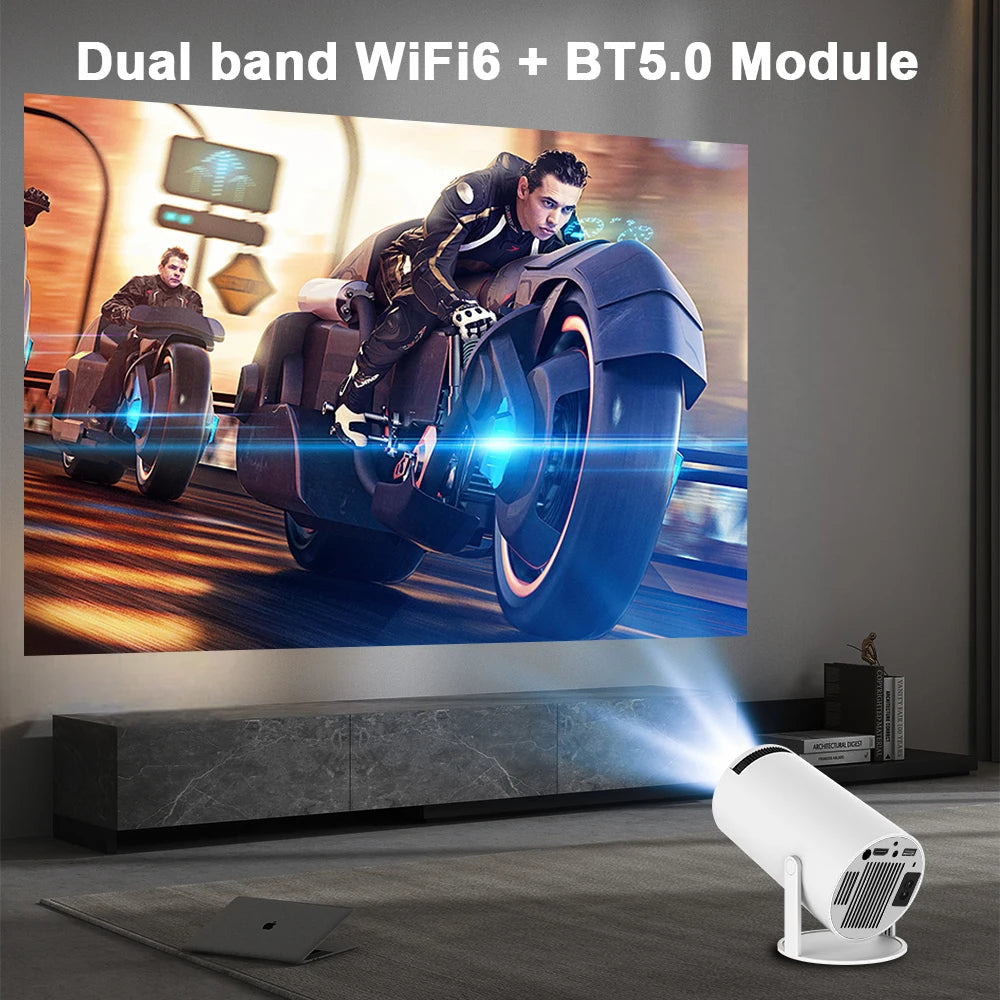 Transpeed Android 11 4K Projector WiFi6 HY300 Allwinner h713 200ANSI  BT5.0 1280*720P Dual wifi Home Theater Outdoor portable