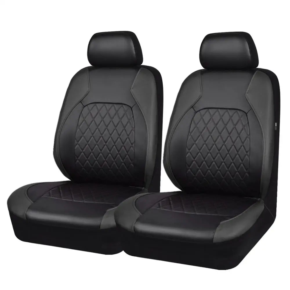 Universal Car Seat Cover Set PU Leather Vehicle Cushion Full Surrounded Protector Pad Anti-Scratch Fit Sedan Suv Pick-up Truck