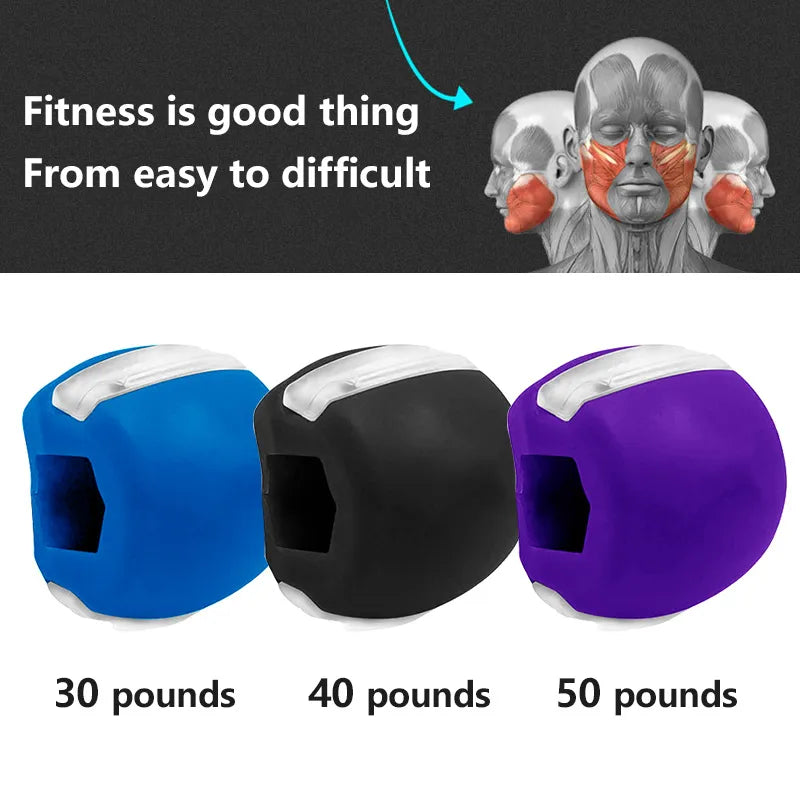 V  shape faceshape Fitness Face Men Facial pop n go Mouth Jawline Jaw Exerciser Muscl Chew Ball Chew Bite Breaker Training Body