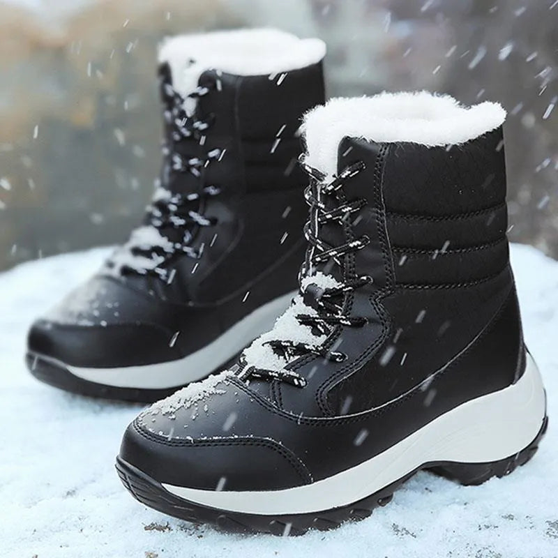 Winter Shoes Waterproof Boots Women Snow Boots Plush Warm Ankle Boots For Women Female Winter Shoes Booties Botas Mujer