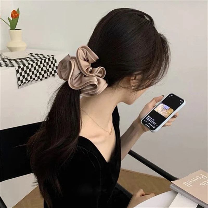 Woman Noble French Design Scrunchies Elastic Hairband Girls Rubber Band Lady Hair Accessories Hair Ties Ponytail Holder