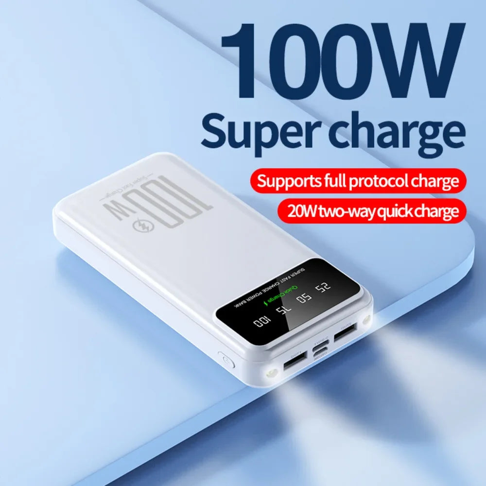 Xiaomi 50000mAh High Capacity 100W Fast Charging Power Bank Portable Charger Battery Pack Powerbank for iPhone Huawei Samsung